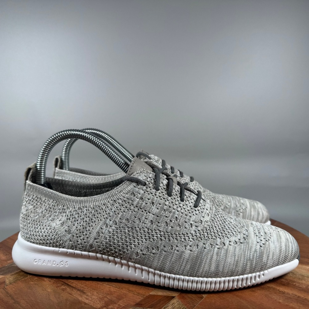 Cole Haan 2.Zerogrand Stitchlite Oxford Gray Knit Shoes W15460 Womens 7.5 B